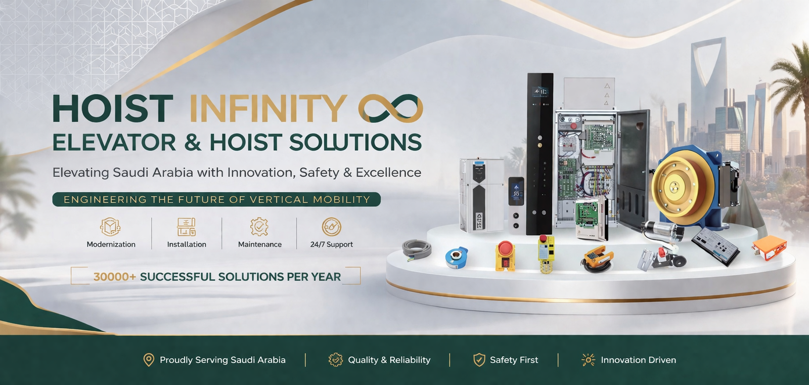Hoist Infinity elevator solutions banner