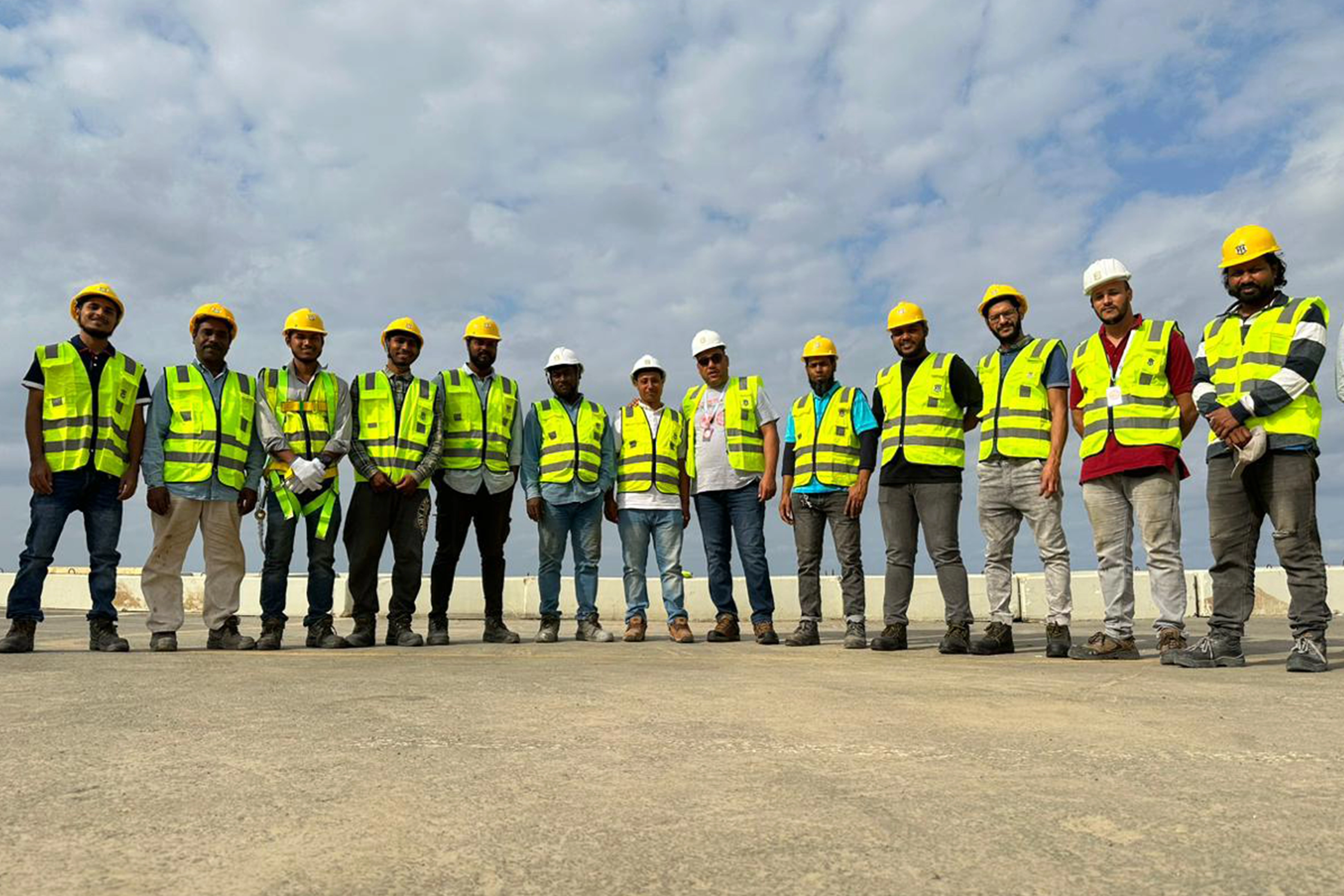 Hoist Infinity engineers on site